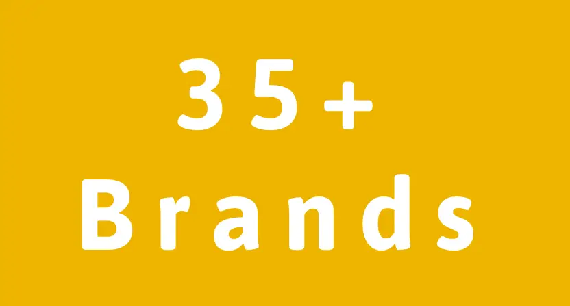 35+ brands